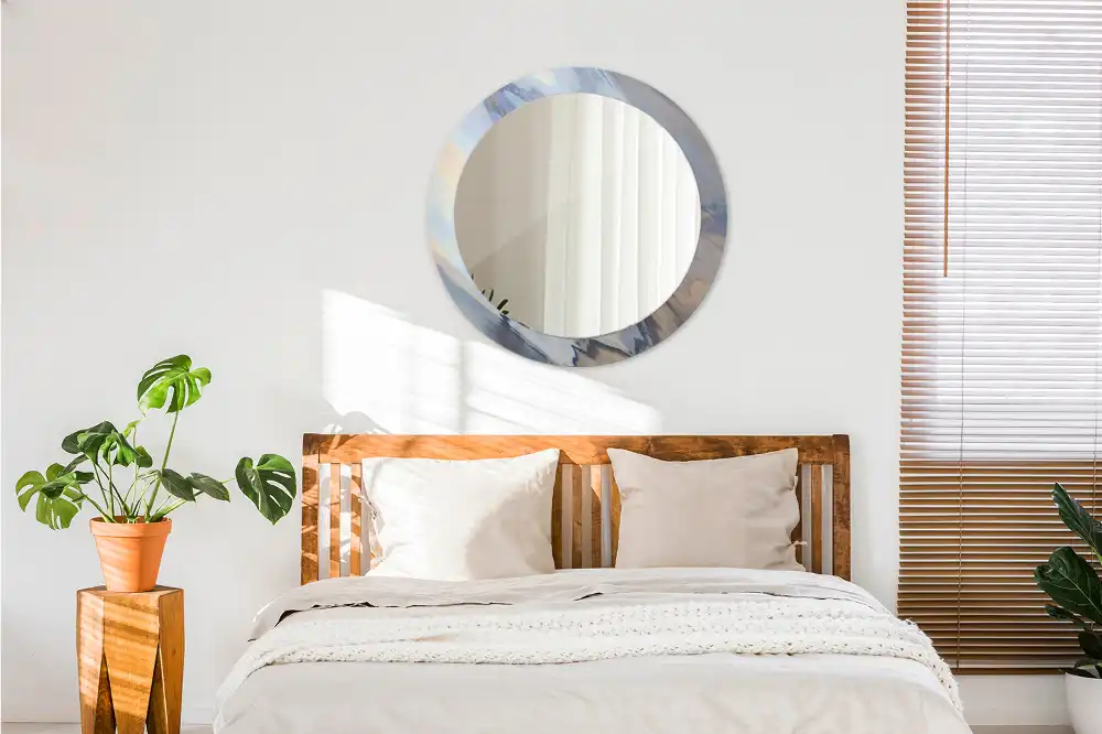 Okroglo okrasno ogledalo Abstraktni valovi