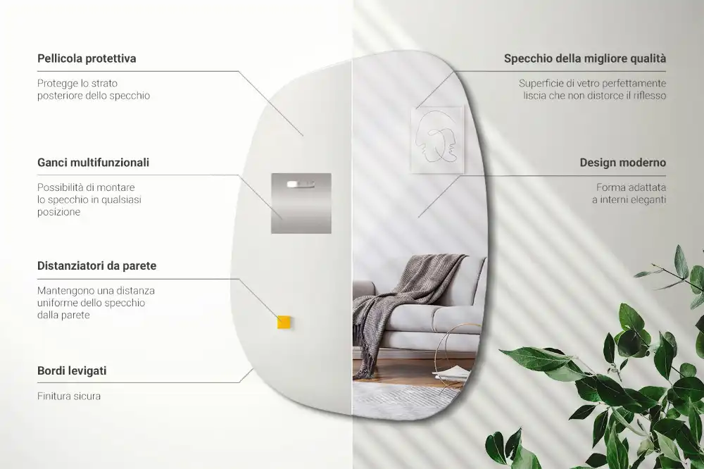 Organsko ogledalo nežna oblika