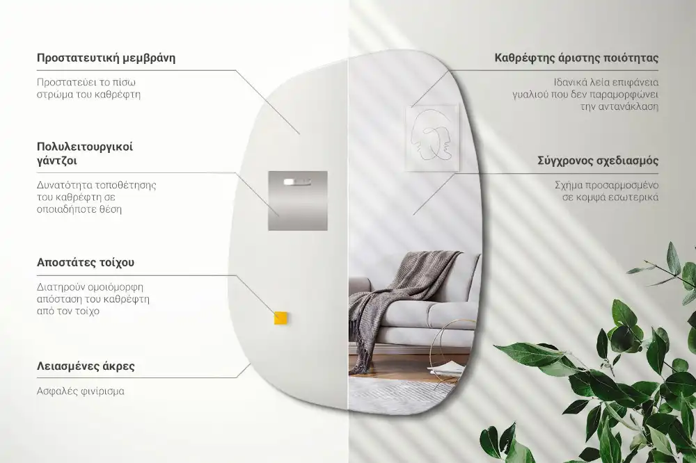 Organsko ogledalo nežna oblika