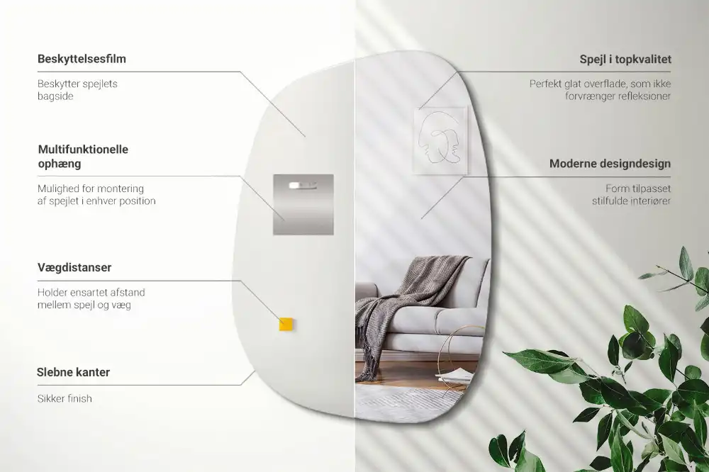 Organsko ogledalo nežna oblika