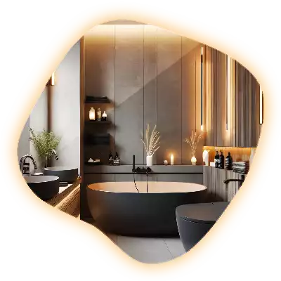 Edinstveno organsko ogledalo z LED osvetlitvijo