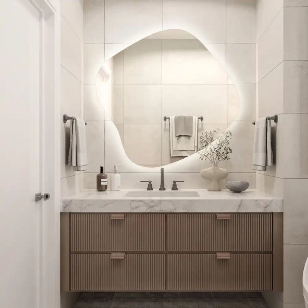 Edinstveno organsko ogledalo z LED osvetlitvijo