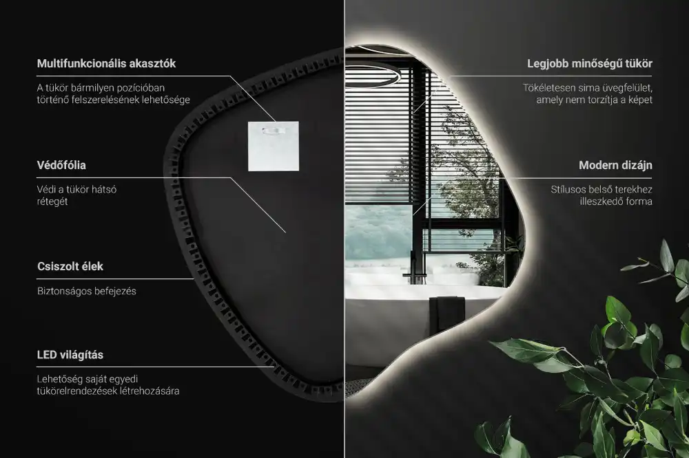 Edinstveno organsko ogledalo z LED osvetlitvijo