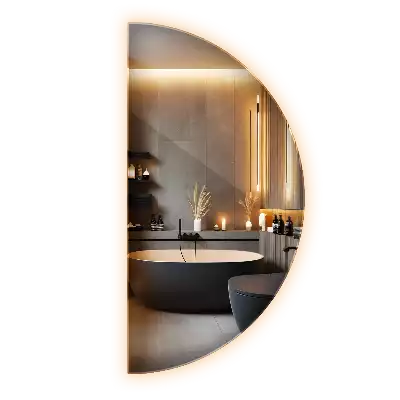 Ogledalo polkrožno z LED osvetlitvijo