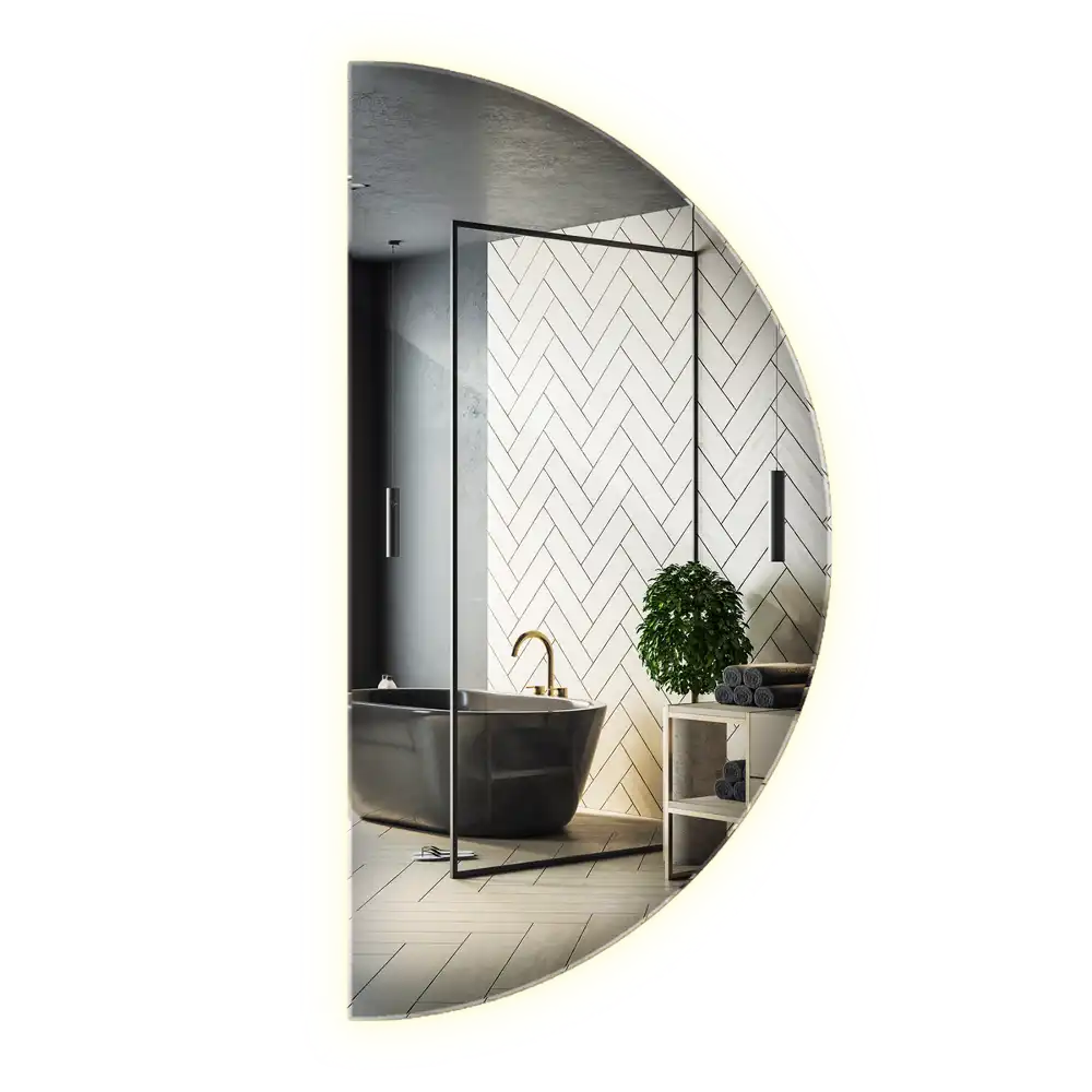 Ogledalo polkrožno z LED osvetlitvijo