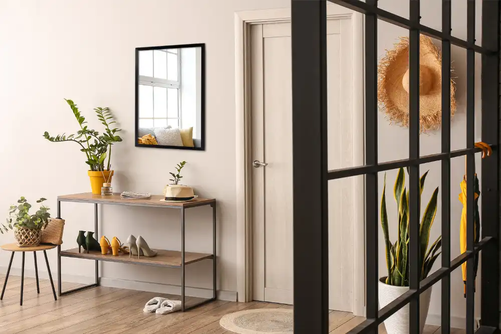 Pravokotno ogledalo s črnim okvirjem