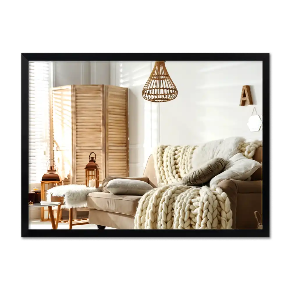 Pravokotno ogledalo s črnim okvirjem