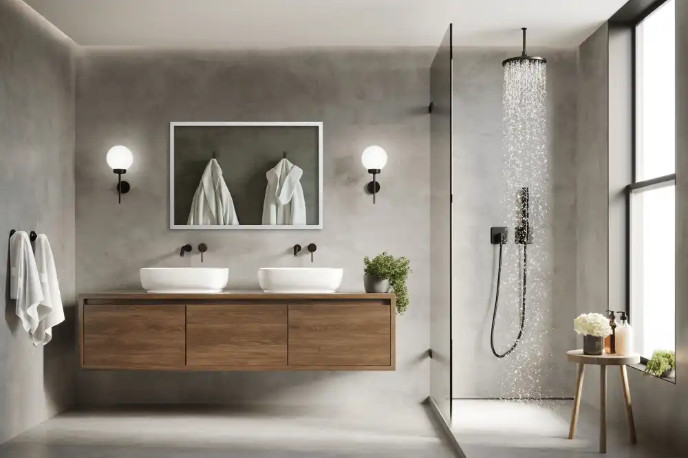 Pravokotno ogledalo dekorativno z belim okvirjem