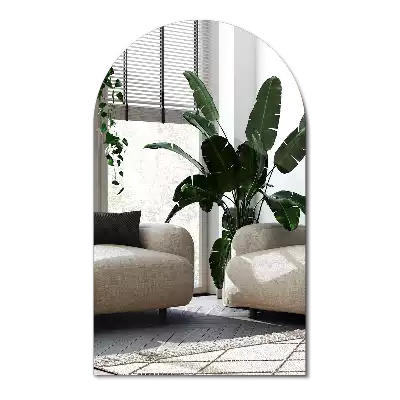 Elegantno polovično ovalno ogledalo brez okvirja