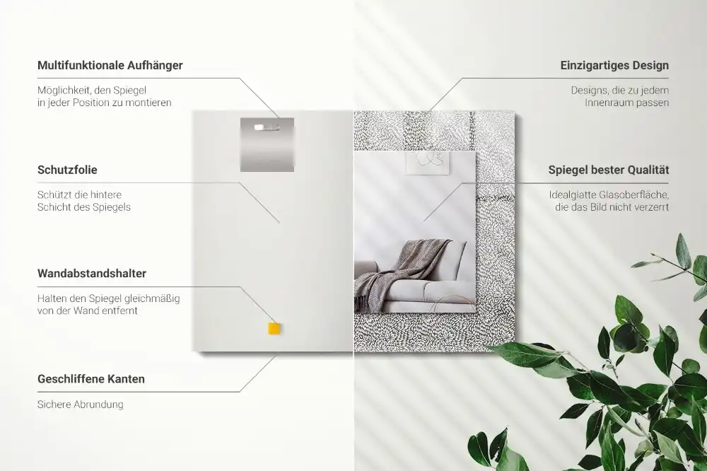 Tiskano pravokotne ogledalo 3D vzorec