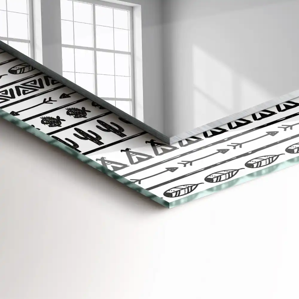 Tiskano pravokotne ogledalo Kaktusi Tipi Arrow