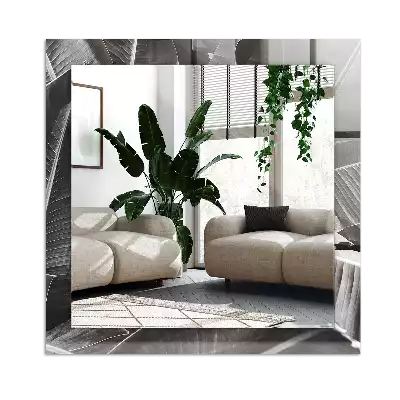 Pravokotne okrasno ogledalo Bananin list