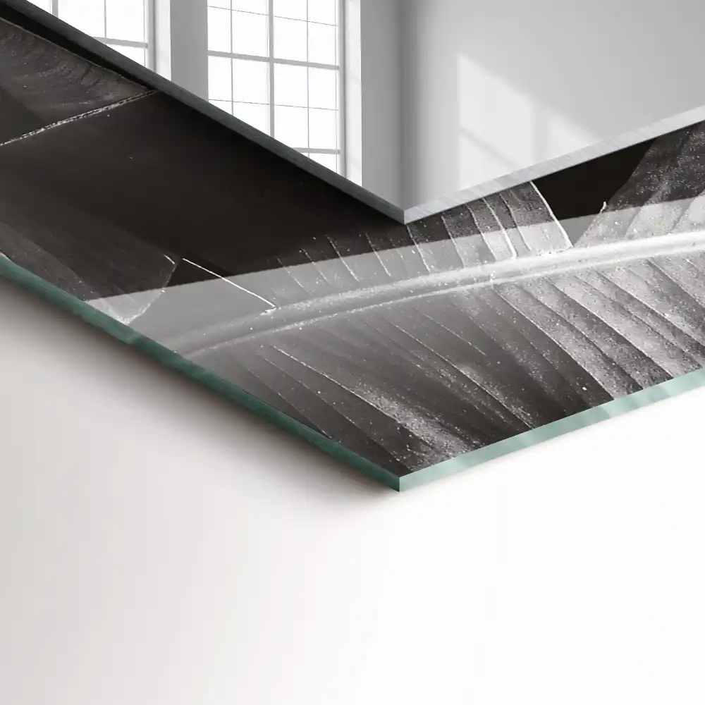 Pravokotne okrasno ogledalo Bananin list