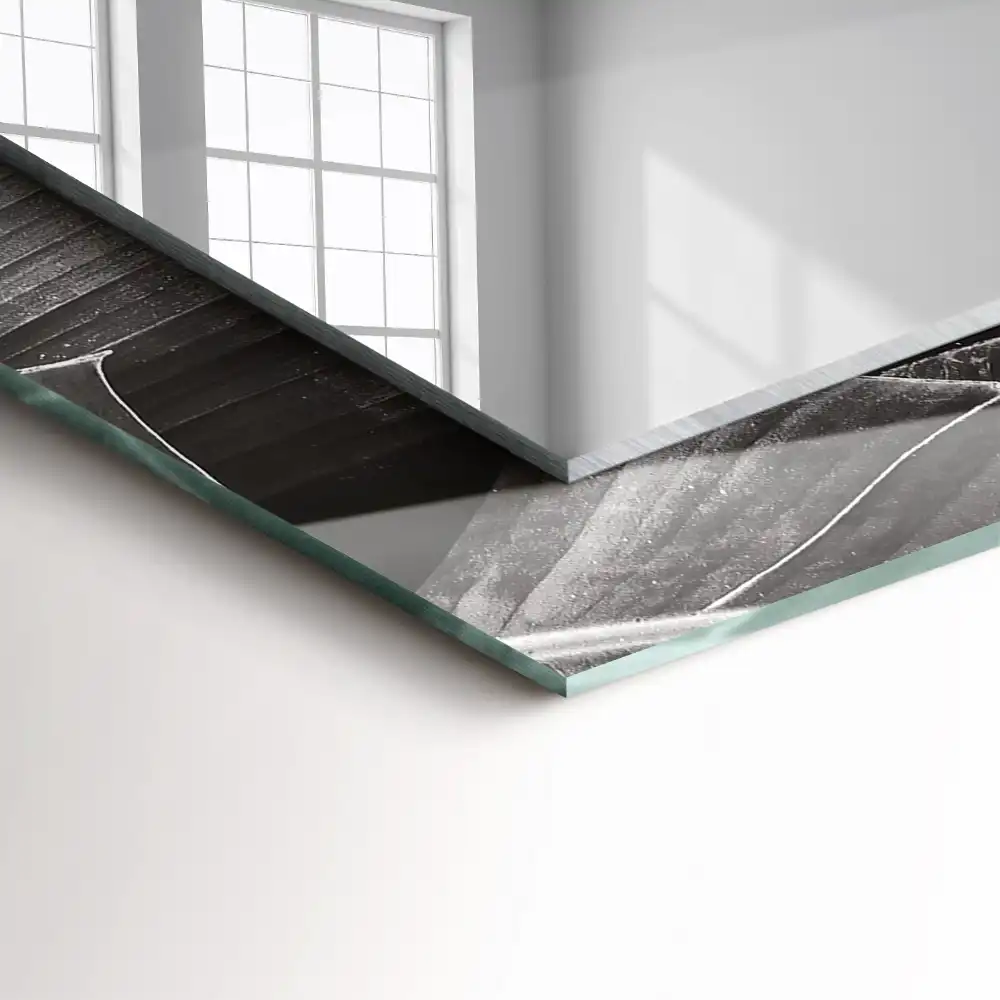 Pravokotne okrasno ogledalo Bananin list