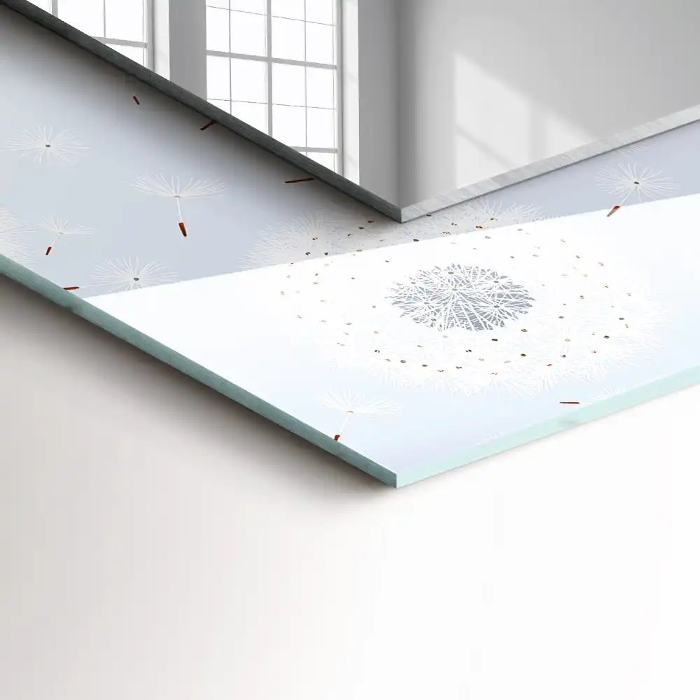 Pravokotne ogledalo s potiskanim okvirjem Cvetovi regrata