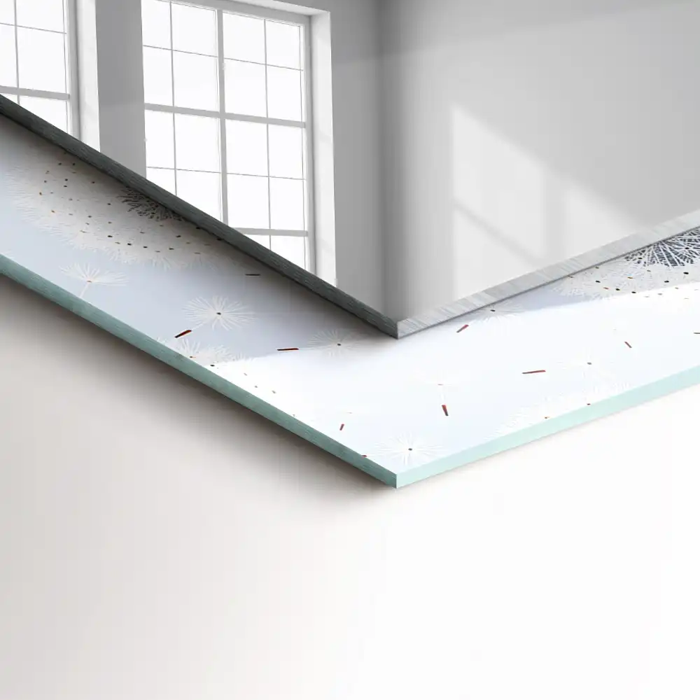 Pravokotne ogledalo s potiskanim okvirjem Cvetovi regrata