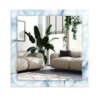 Tiskano pravokotne ogledalo Abstraktni marmorni vzorec