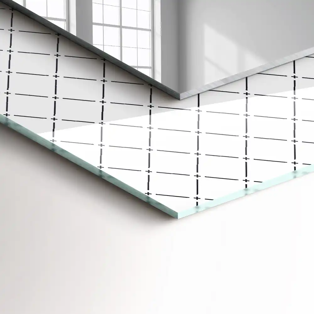 Pravokotne okrasno ogledalo Kariraste vzorce