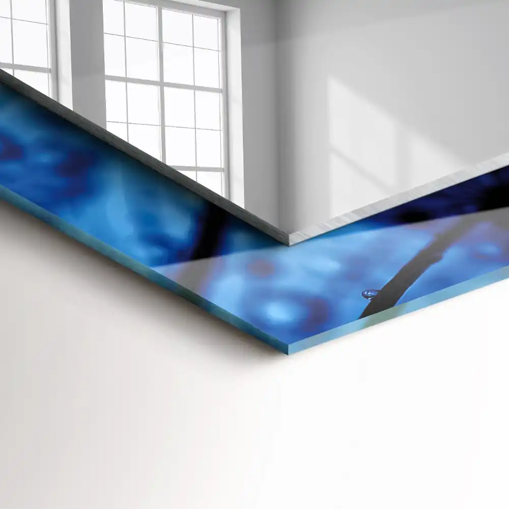 Pravokotne okrasno ogledalo Kapljice na regratu