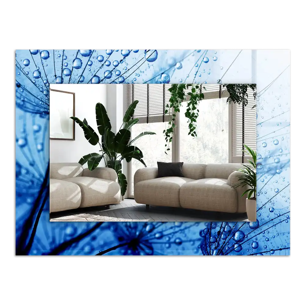 Pravokotne okrasno ogledalo Kapljice na regratu