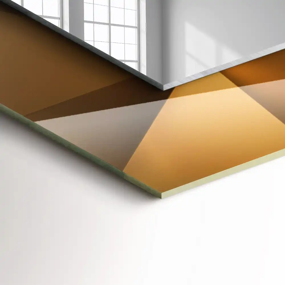 Pravokotne okrasno ogledalo geometrijske oblike