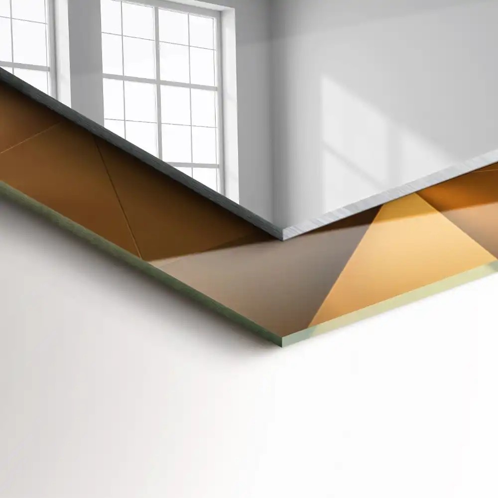Pravokotne okrasno ogledalo geometrijske oblike
