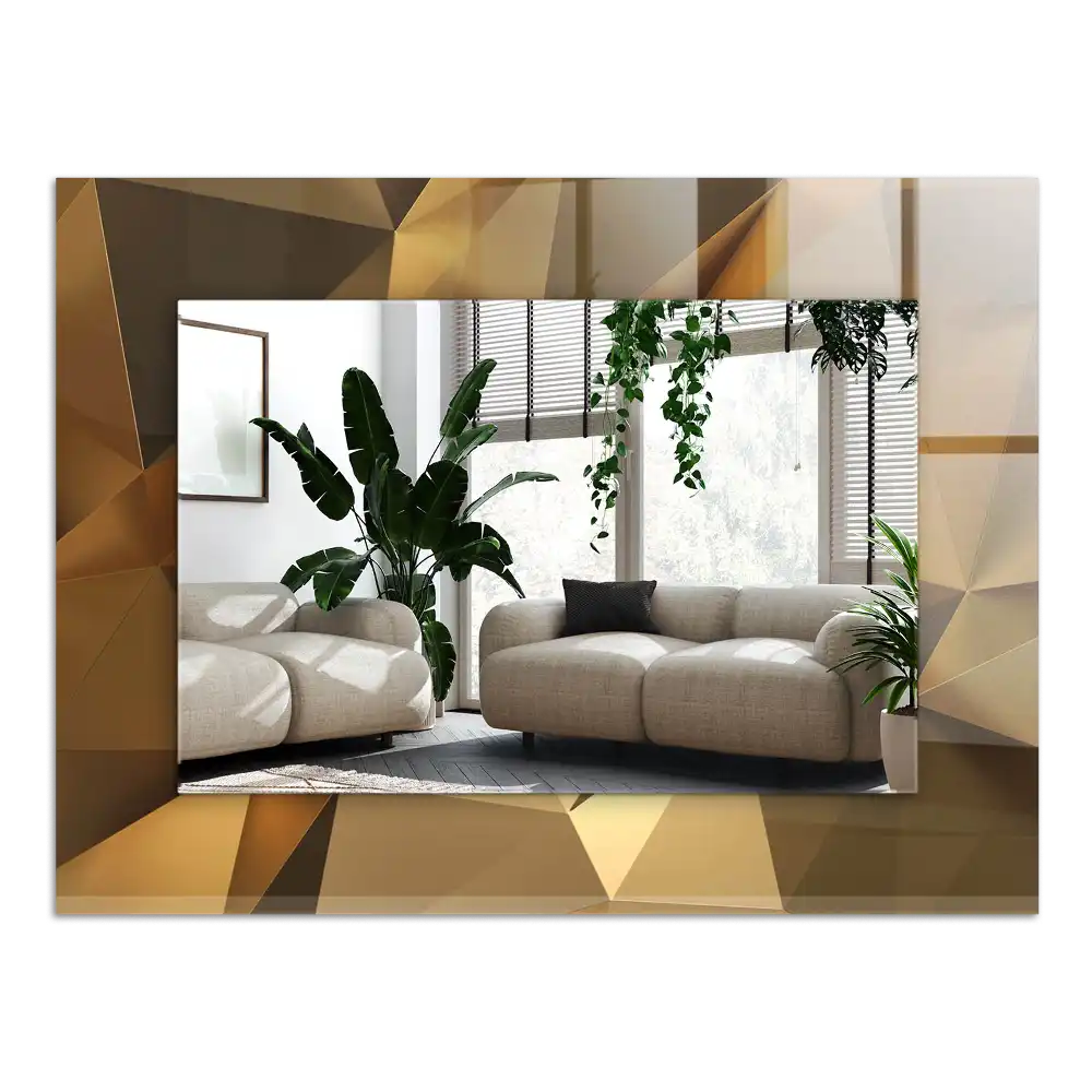 Pravokotne okrasno ogledalo geometrijske oblike