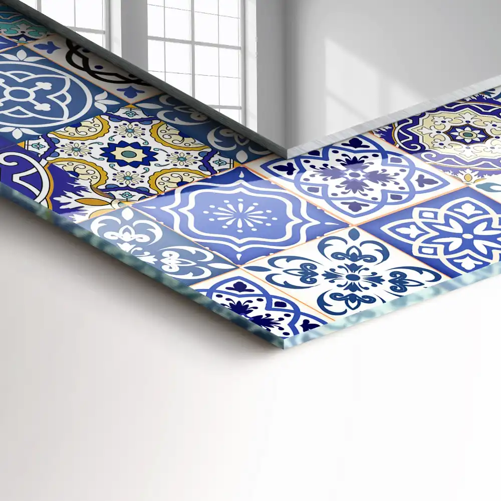 Pravokotne okrasno ogledalo Maroški vzorci