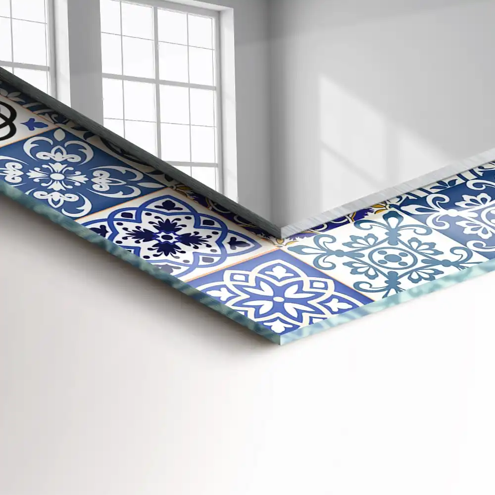 Pravokotne okrasno ogledalo Maroški vzorci