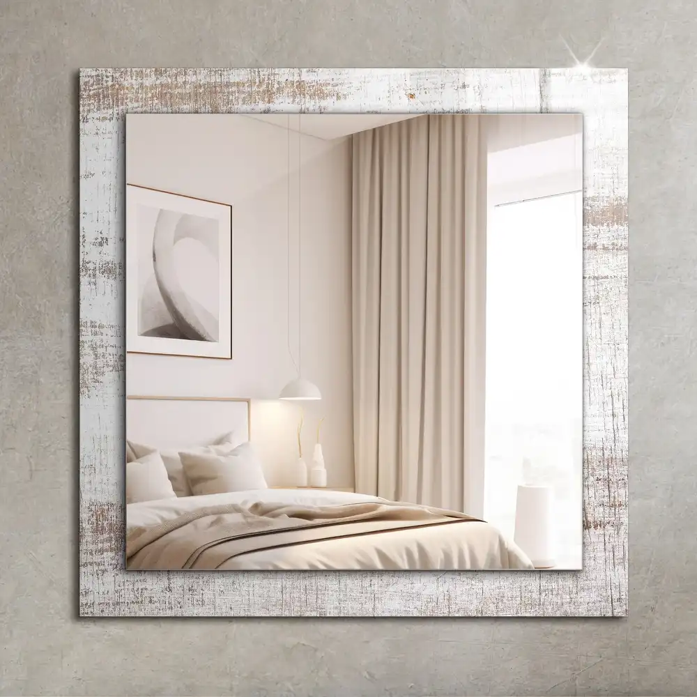 Tiskano pravokotne ogledalo Stari les