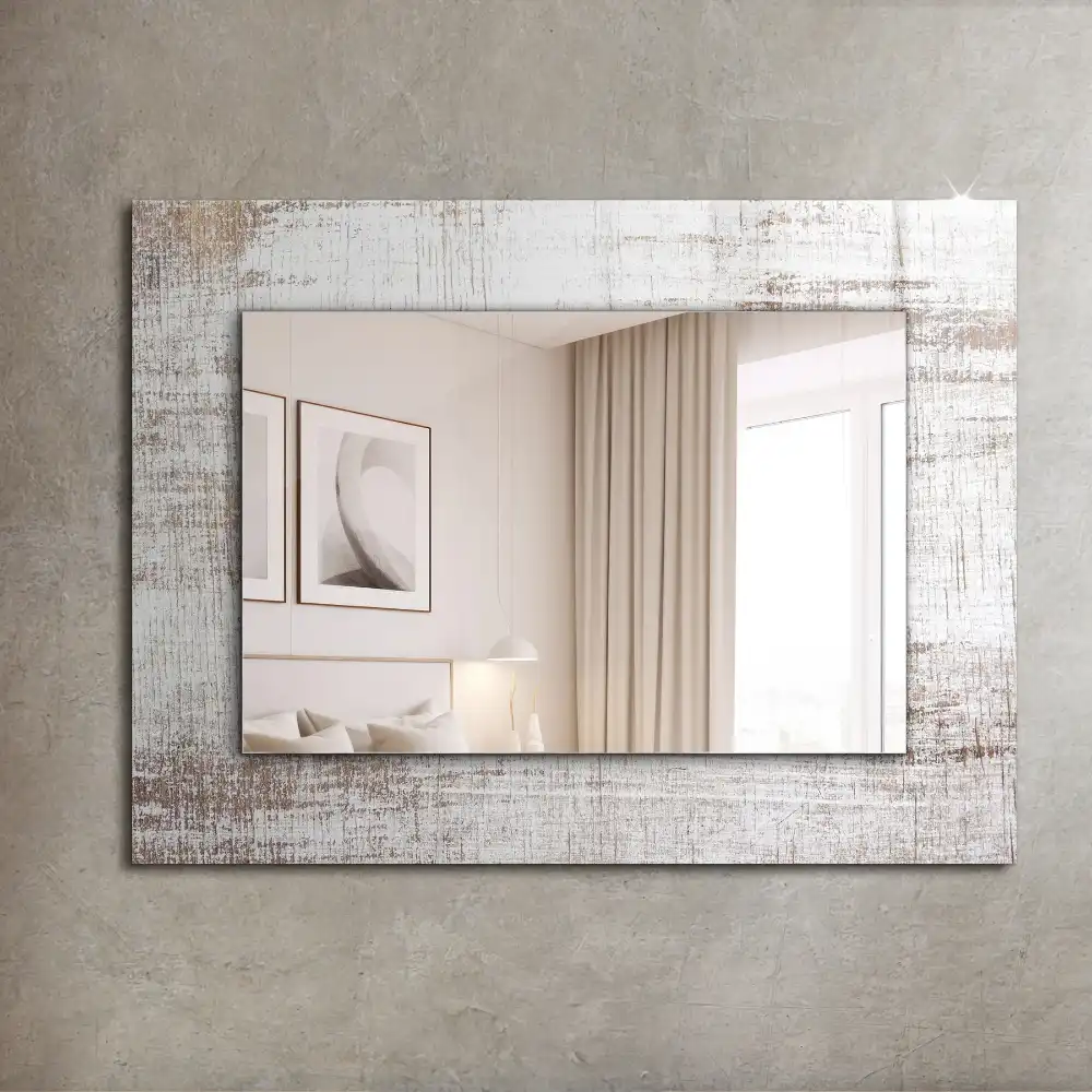 Tiskano pravokotne ogledalo Stari les