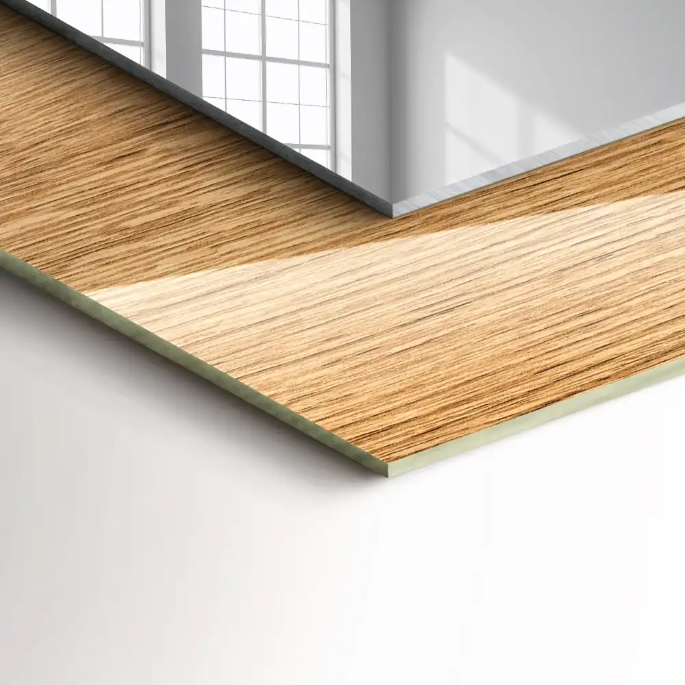 Pravokotne okrasno ogledalo Les s strukturo