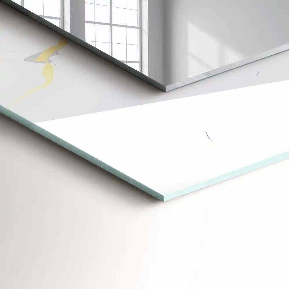 Pravokotne ogledalo s potiskanim okvirjem Vzorec belega marmorja