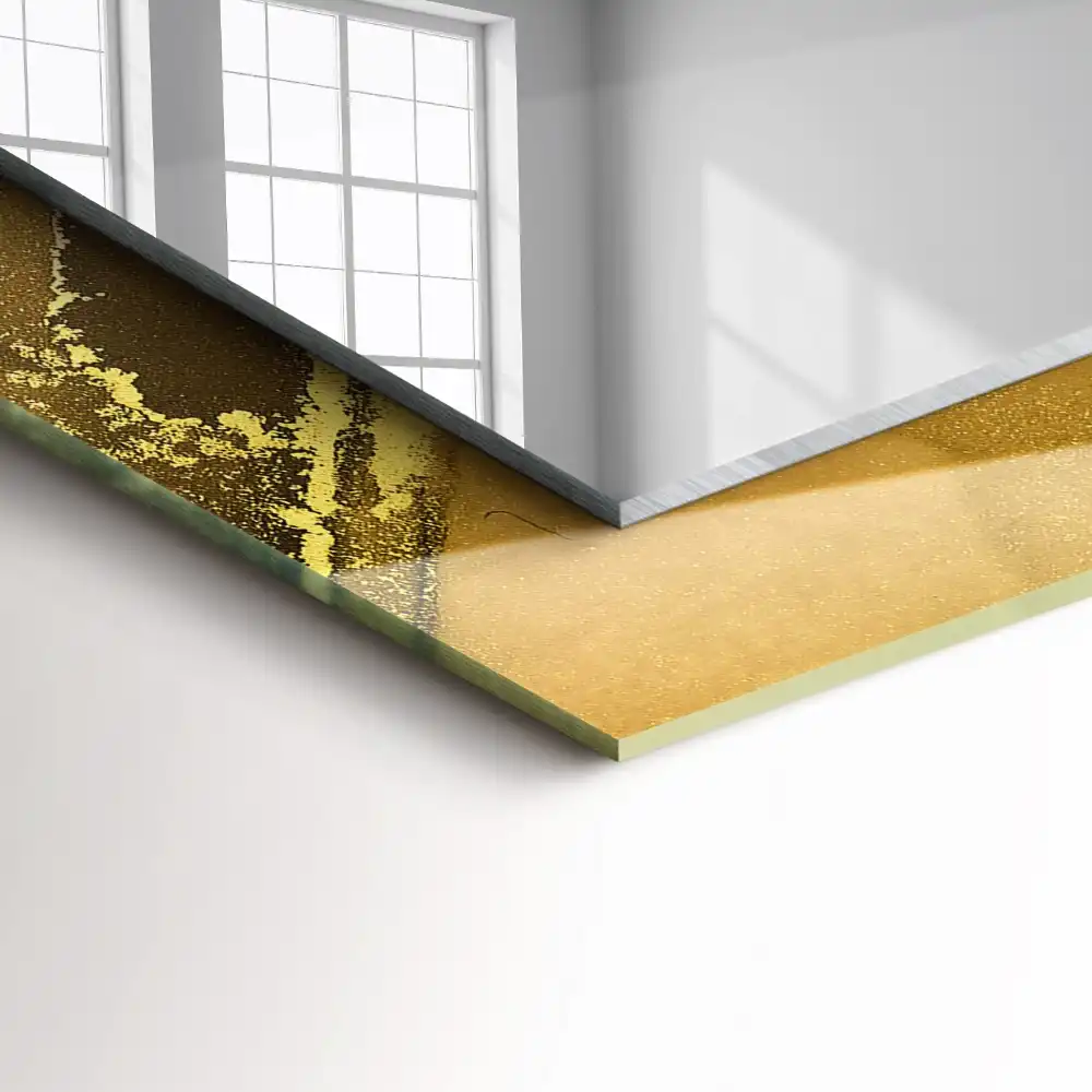 Pravokotne okrasno ogledalo Abstraktna umetnost