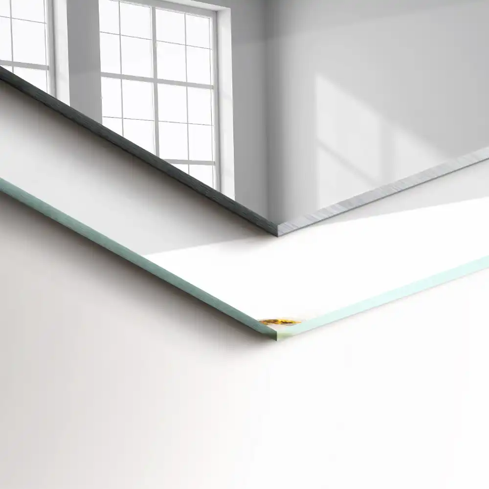 Tiskano pravokotne ogledalo Vzorec belega marmorja