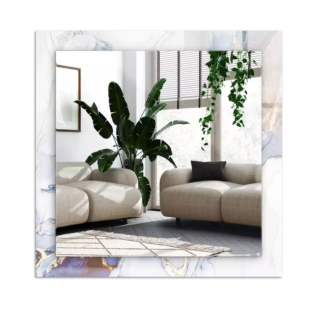Tiskano pravokotne ogledalo Abstraktna marmorna umetnost