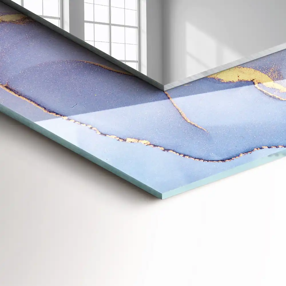 Tiskano pravokotne ogledalo Abstraktni akvarel