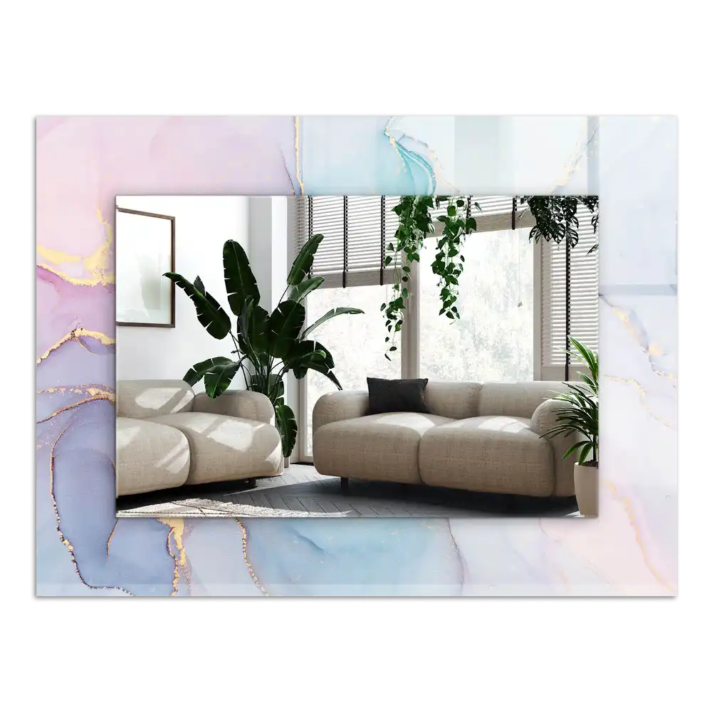 Tiskano pravokotne ogledalo Abstraktni akvarel