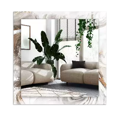 Pravokotne ogledalo s potiskanim okvirjem Abstraktni marmorni vzorec