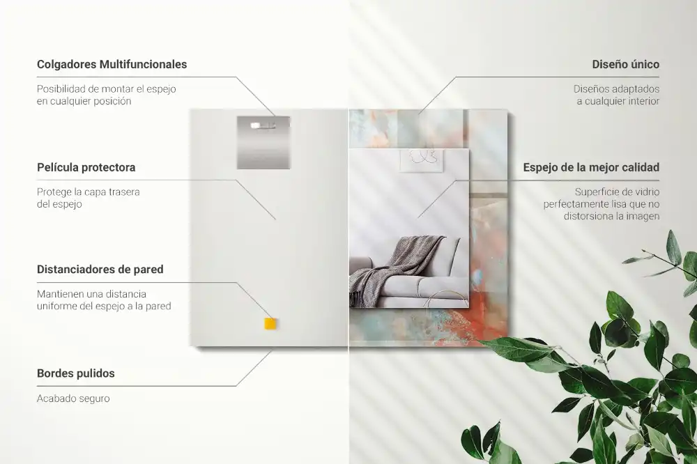 Tiskano pravokotne ogledalo Abstraktna barvita tekstura