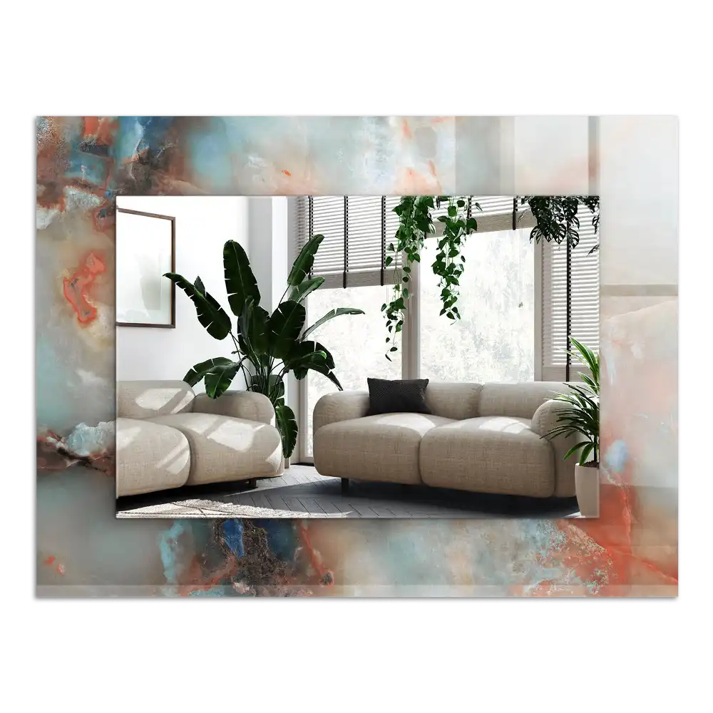 Tiskano pravokotne ogledalo Abstraktna barvita tekstura