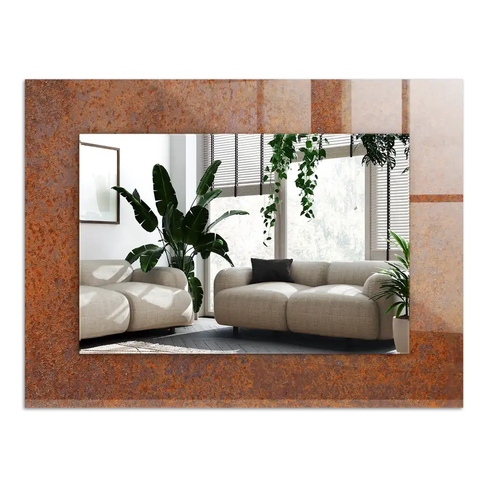 Tiskano pravokotne ogledalo Zarjavela kovinska površina