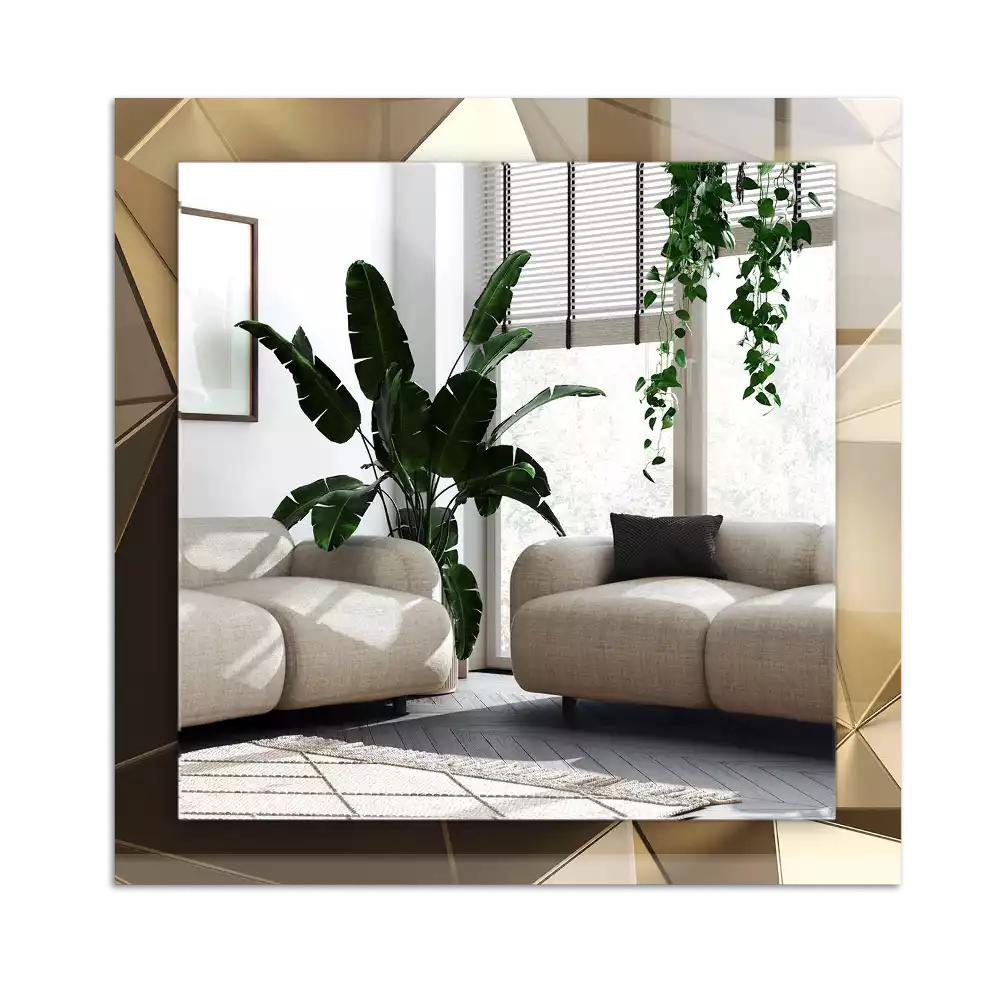 Pravokotne okrasno ogledalo Geometrijske oblike