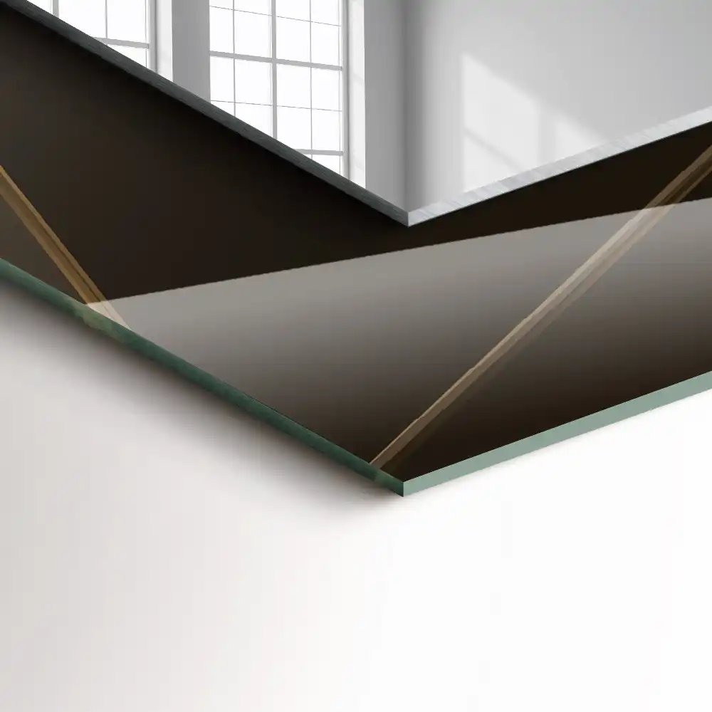 Pravokotne okrasno ogledalo Geometrijske oblike