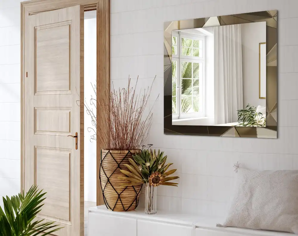 Pravokotne okrasno ogledalo Geometrijske oblike