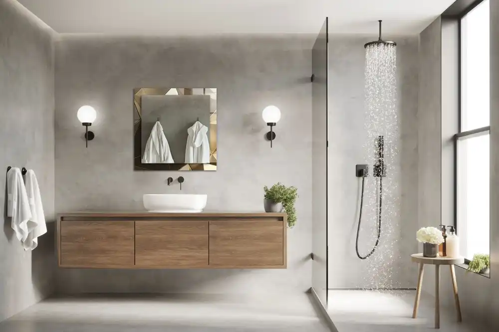 Pravokotne okrasno ogledalo Geometrijske oblike