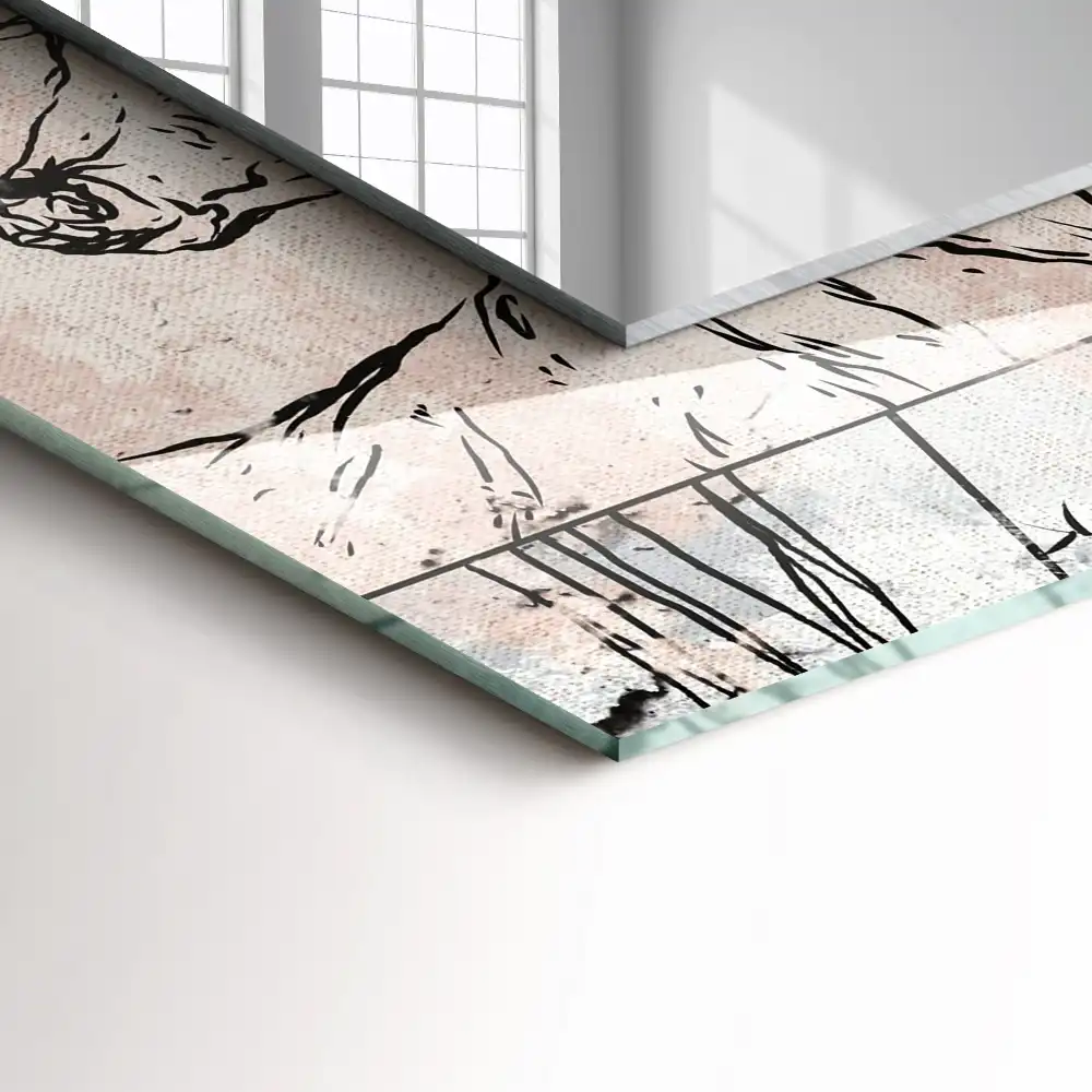 Tiskano pravokotne ogledalo Rastline jelenje lisice