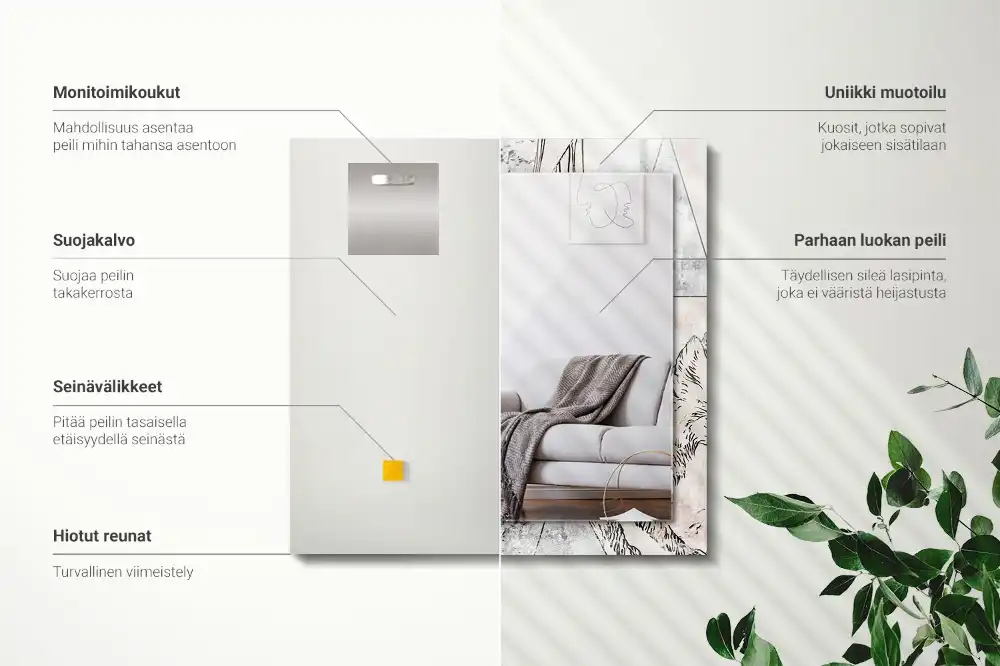 Tiskano pravokotne ogledalo Rastline jelenje lisice