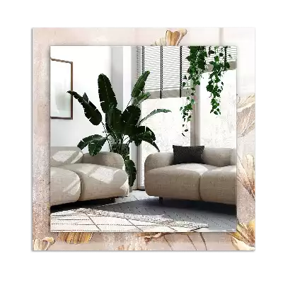 Tiskano pravokotne ogledalo Starinsko cvetje