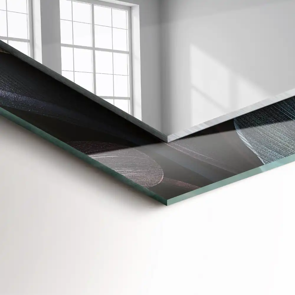 Pravokotne okrasno ogledalo Barviti listi rastlin